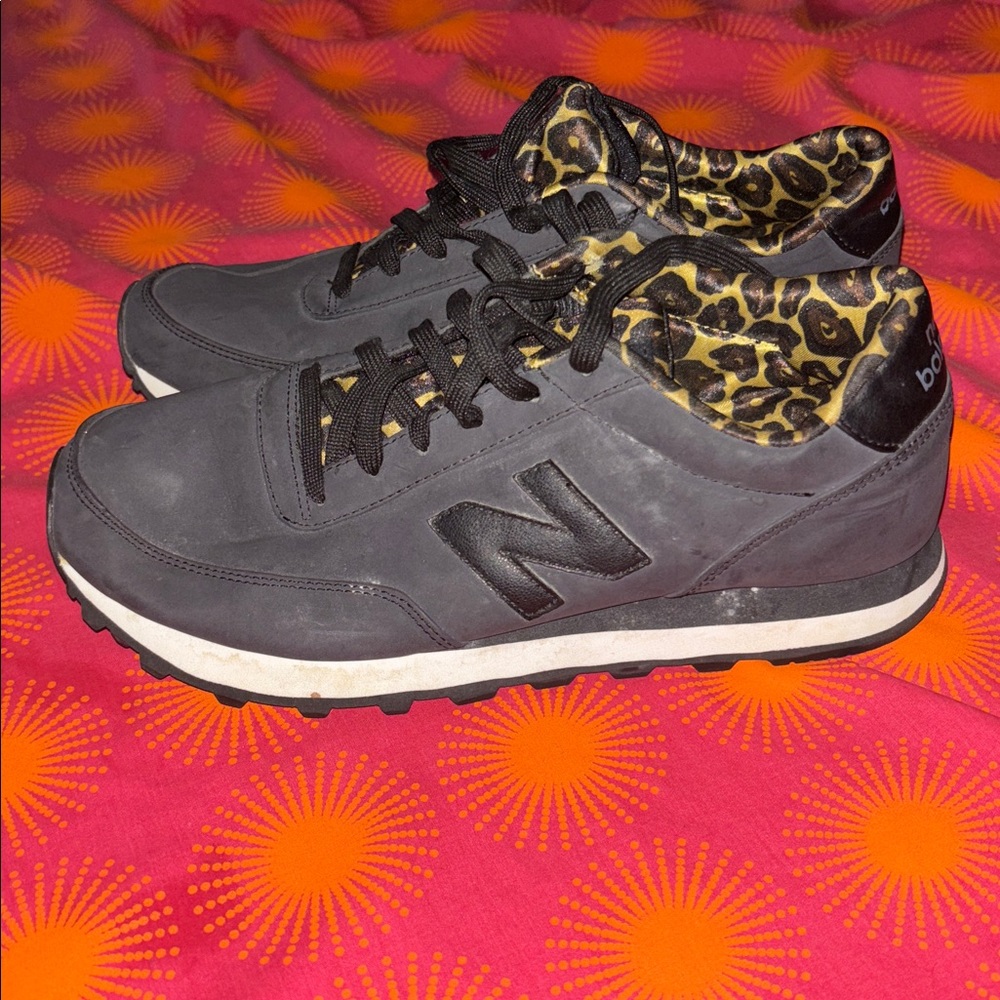 New Balance Black Sneakers with Leopard Accent preown